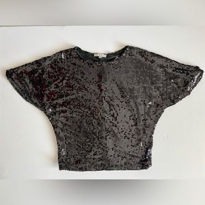WD.NY black sequin top